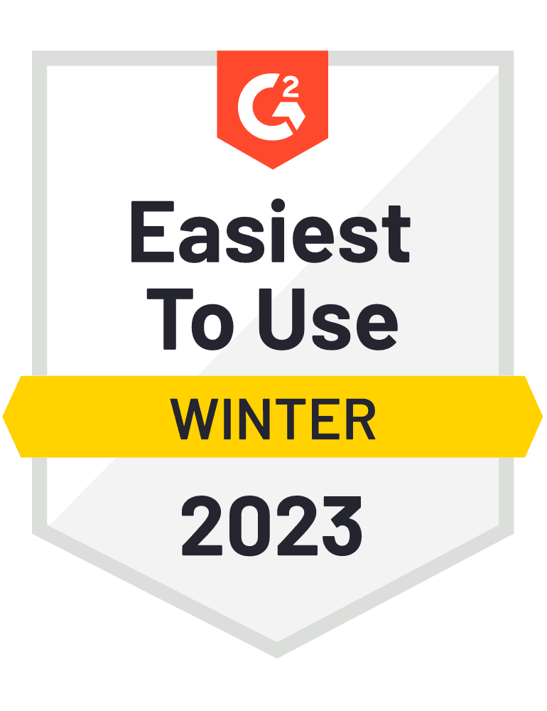 G2 Badge — Easiest To Use Winter 2023
