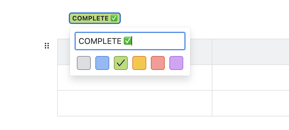 Status update on Confluence page labeled "Complete"
